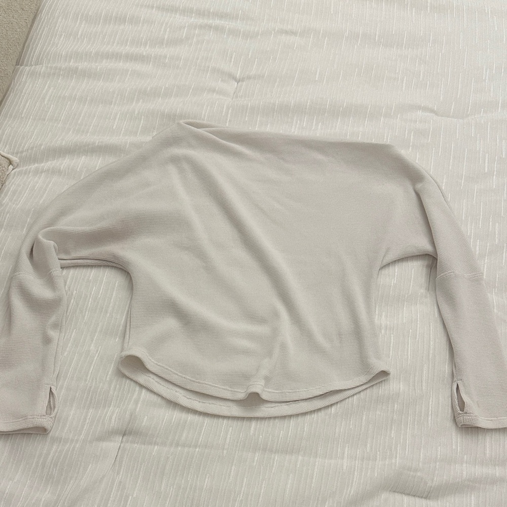 We The Free Textured White Off the Shoulder Top
